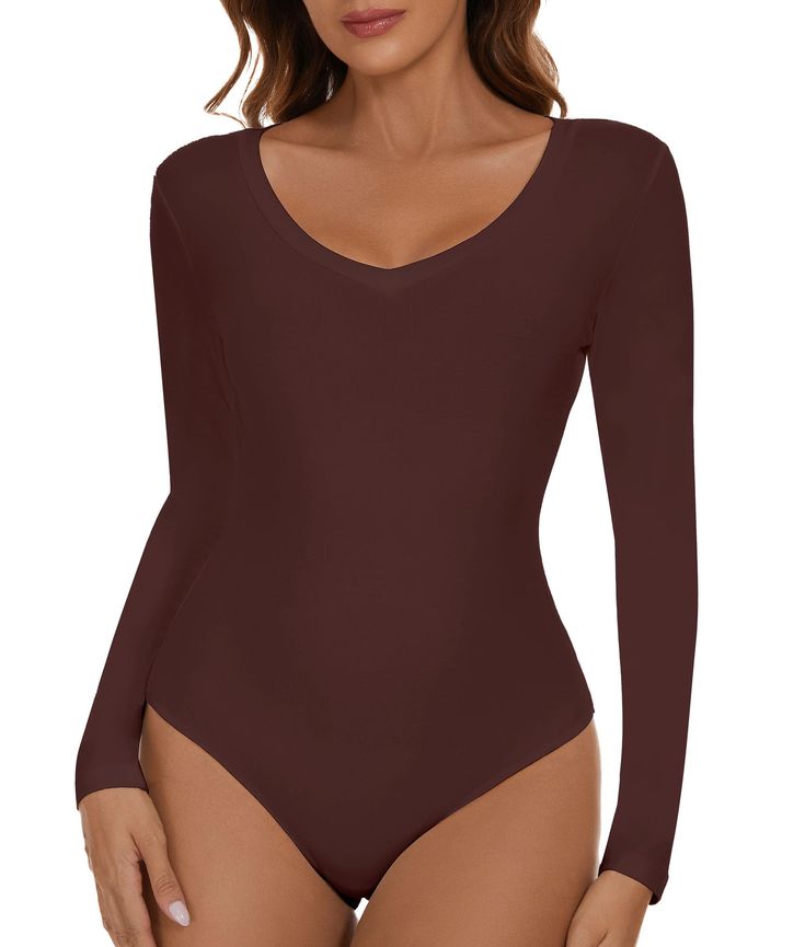 Long Sleeve Thong Bodysuit